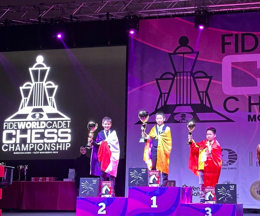 Vietnam clinches two bronzes at FIDE World Cadet Championship 2024