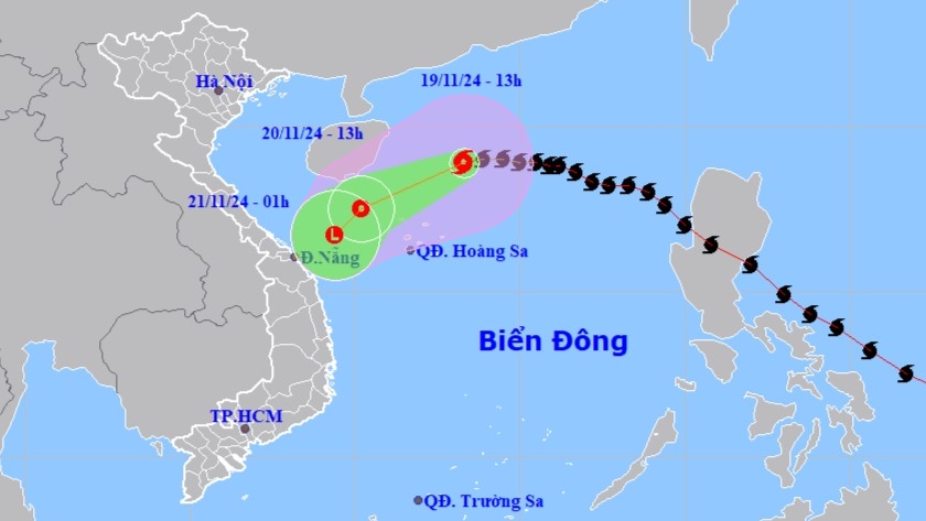 Bão số 9 giật cấp 11, cách quần đảo Hoàng Sa khoảng 250km