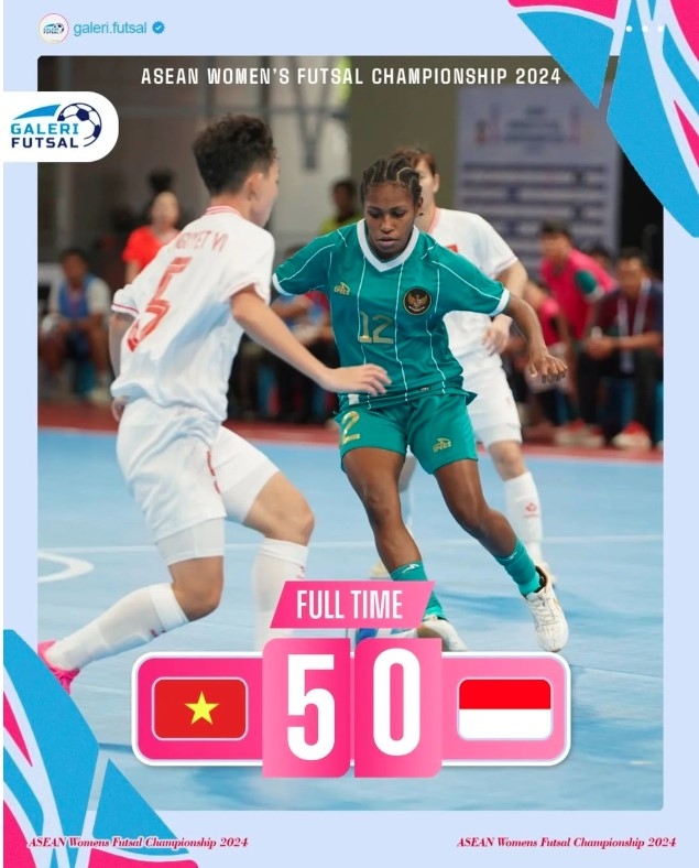 vietnam thrash indonesia 5-0 in asean women s futsal championship s second match picture 1