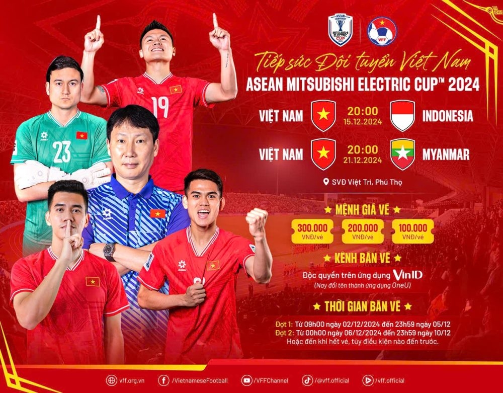 Bất ngờ với giá vé xem ĐT Việt Nam đá ASEAN Cup 2024