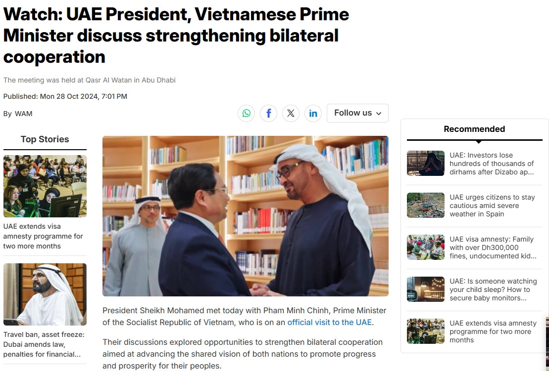 pm pham minh chinh s working trip grabs middle east headlines picture 1