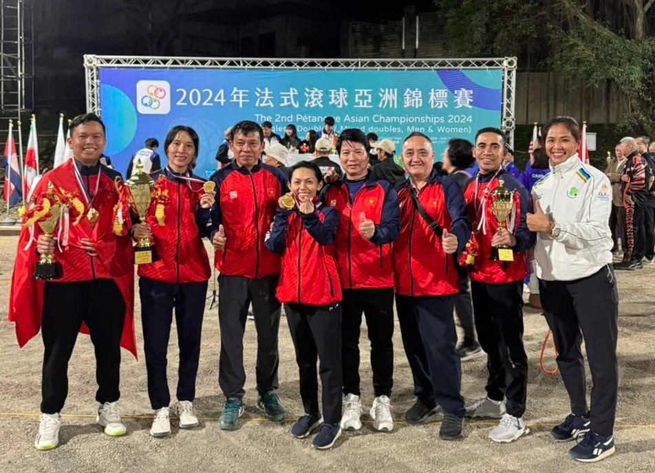 Athletes secure gold at Petanque Asian Championships 2024