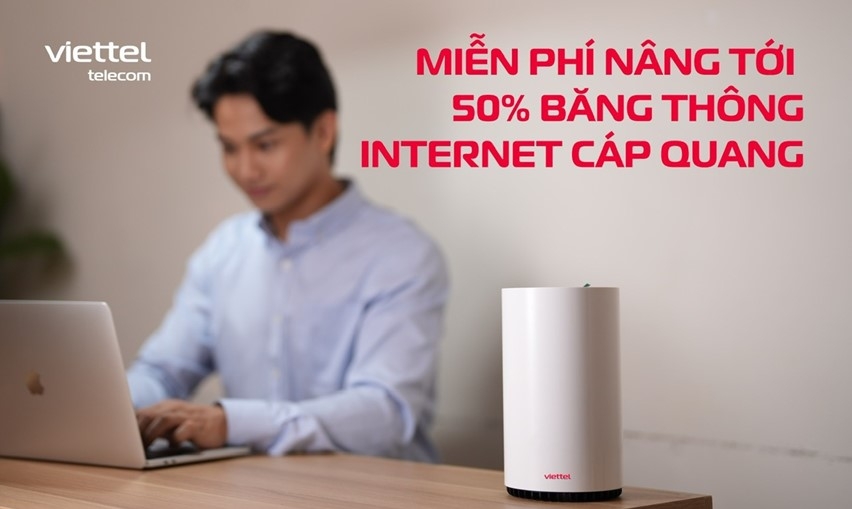 viettel nang bang thong dich vu internet cap quang len toi 50 cho khach hang hinh anh 2