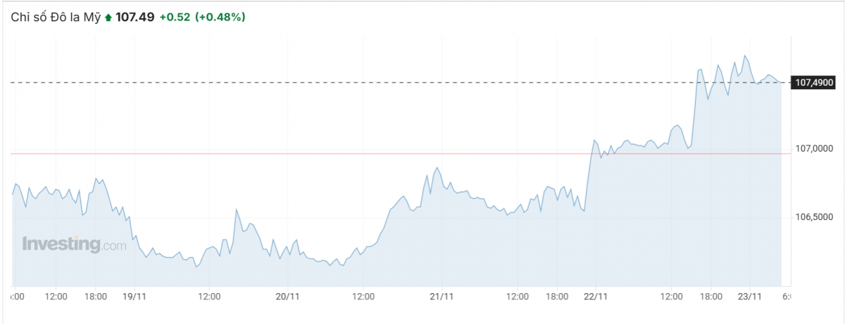 ty gia usd hom nay 25 11 chi so usd index ha nhiet, tuot khoi moc 107 diem hinh anh 3