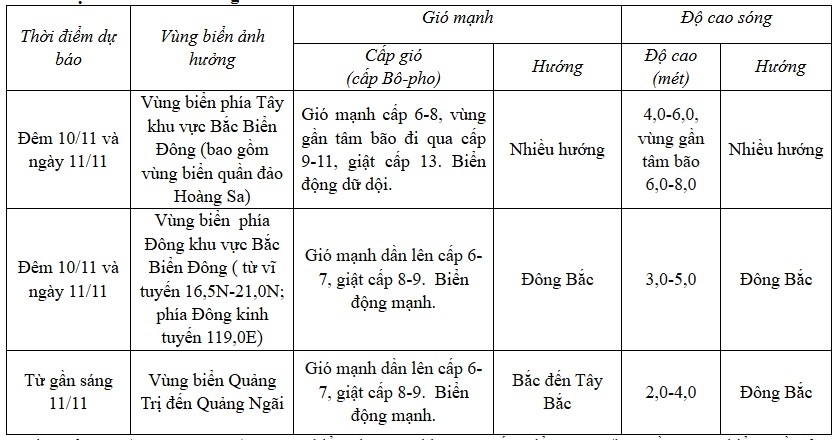 Anh huong bao toraji vung bien tu binh thuan den ca mau co mua rao va dong hinh anh 1