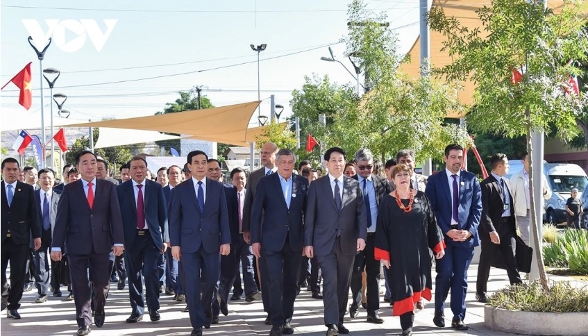 president luong cuong pays floral tribute to president ho chi minh in chile picture 1 president luong cuong pays floral tribute to president ho chi minh in chile picture 1