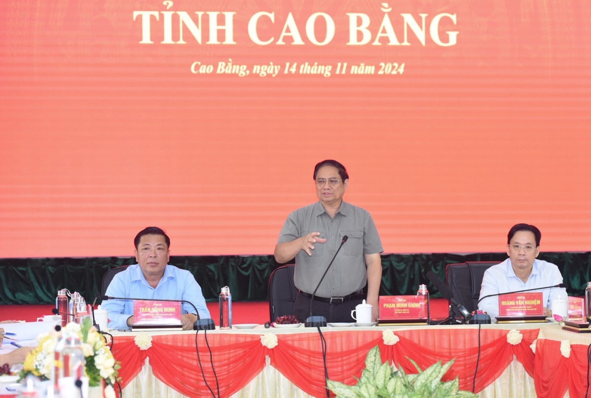 Thủ tướng Phạm Minh Chính tại buổi làm việc