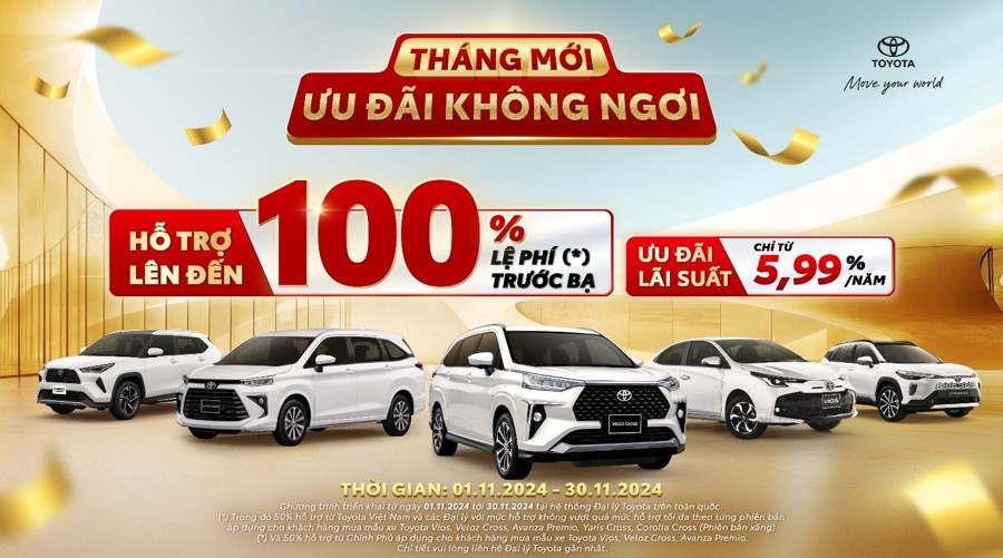 co hoi cuoi cung de so huu xe toyota voi uu dai 100 le phi truoc ba hinh anh 1