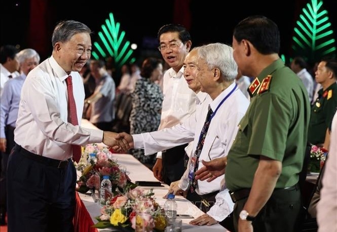 Tổng Bí thư Tô Lâm dự lễ kỉ niệm 70 năm sự kiện tập kết ra Bắc tại Cà Mau