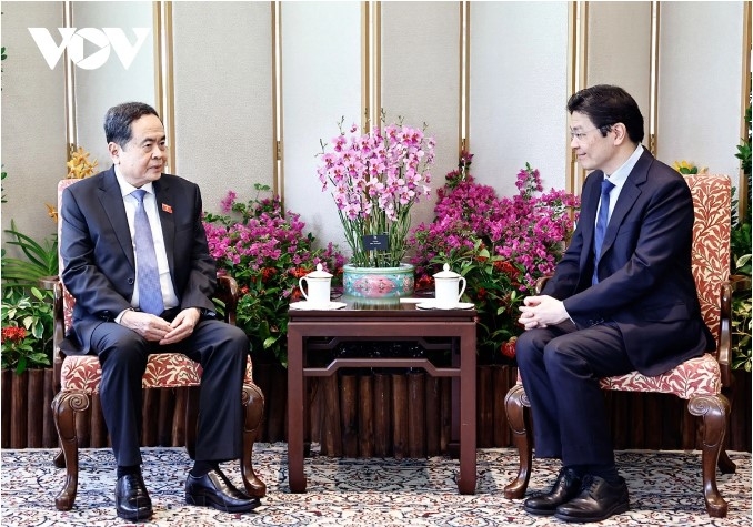 vietnamese na chairman meets with singaporean pm picture 1