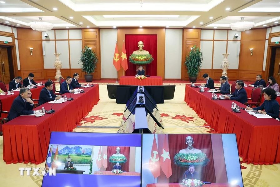 Tổng Bí thư Tô Lâm điện đàm với Tổng Bí thư, Chủ tịch nước Lào