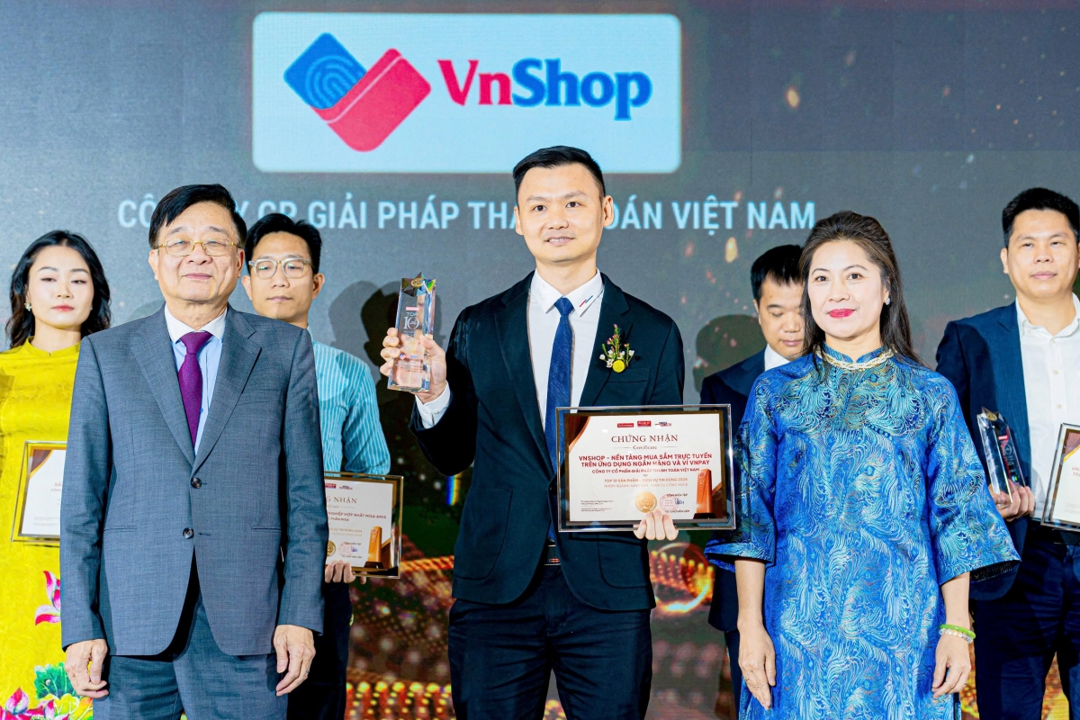 VnShop lọt Top dịch vụ Tin Dùng 2024: Mua sắm trực tuyến chính hãng trên app ngân hàng