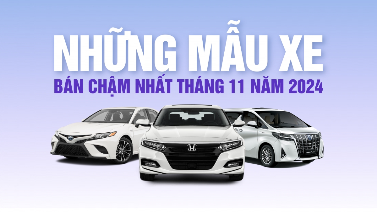 Những mẫu xe bán chậm nhất tháng 11/2024: Honda Accord dẫn đầu danh sách