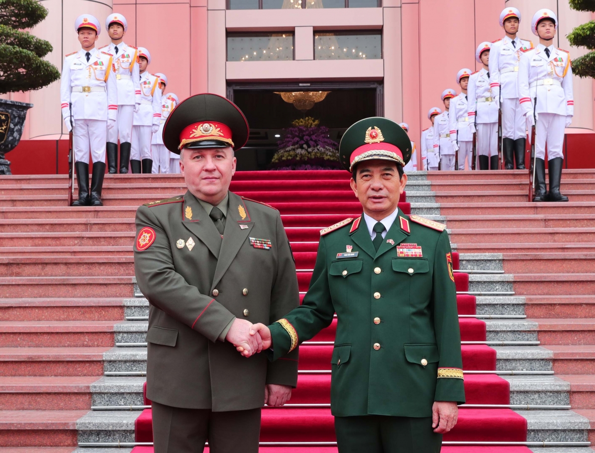Đại tướng phan văn giang chủ trì lễ đón bộ trưởng quốc phòng cộng hòa belarus hình ảnh 2 Dai tuong phan van giang chu tri le don bo truong quoc phong cong hoa belarus hinh anh 2