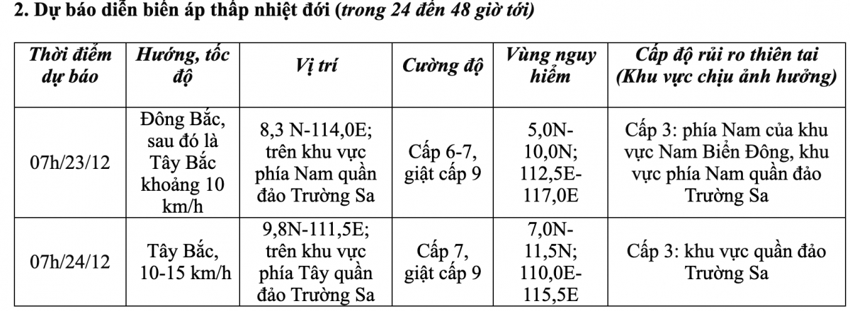 Ap thap nhiet doi giat cap 8 huong ve quan dao truong sa, mien trung mua lon hinh anh 1