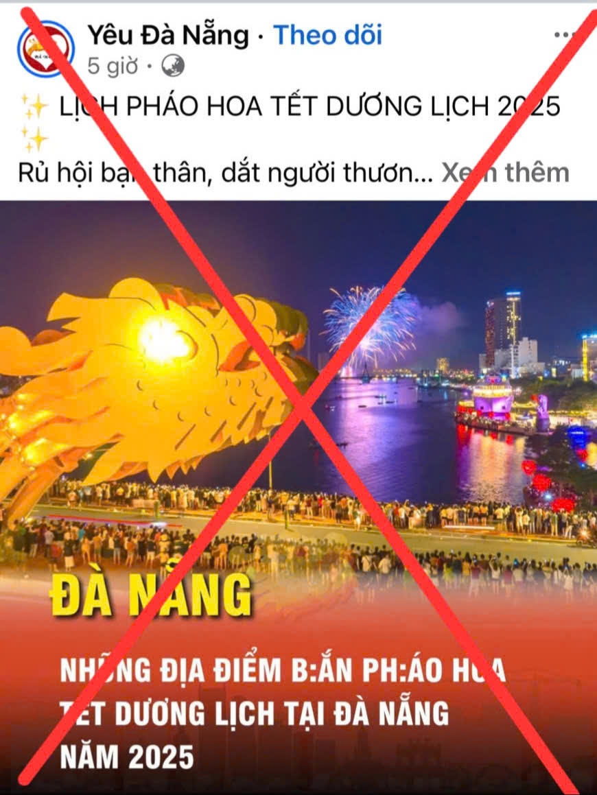 Đà Nẵng không bắn pháo hoa trong đêm giao thừa Tết Dương lịch 2025