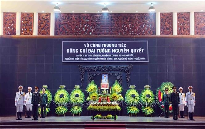 tổ chức trọng thể lễ tang Đại tướng nguyễn quyết hình ảnh 1 to chuc trong the le tang Dai tuong nguyen quyet hinh anh 1