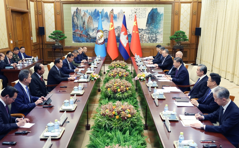 Ông tập cận bình gặp ông hunsen ở bắc kinh hình ảnh 1 Ong tap can binh gap ong hunsen o bac kinh hinh anh 1