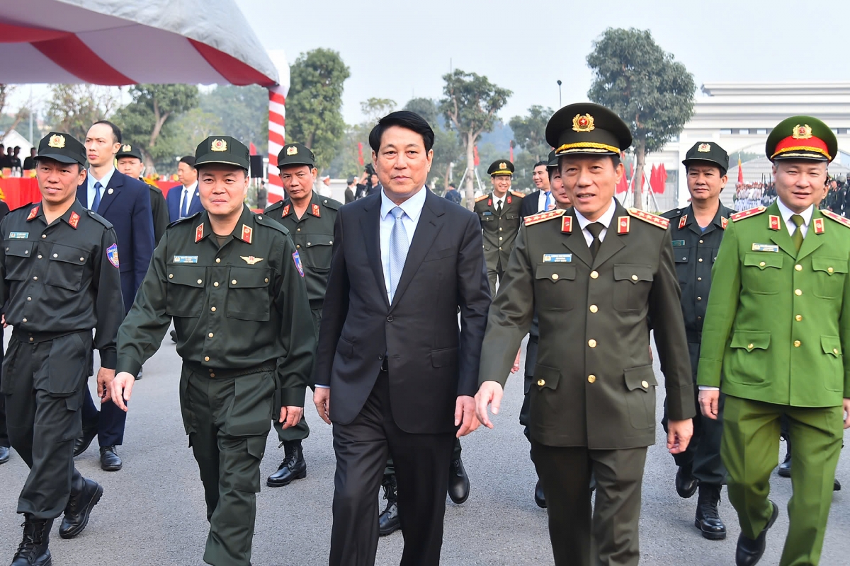 chủ tịch nước lương cường thăm, chúc tết bộ tư lệnh cảnh sát cơ động hình ảnh 6 chu tich nuoc luong cuong tham, chuc tet bo tu lenh canh sat co dong hinh anh 6