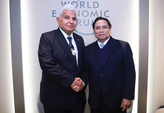 vietnamese prime minister meets with panamanian president in davos picture 1