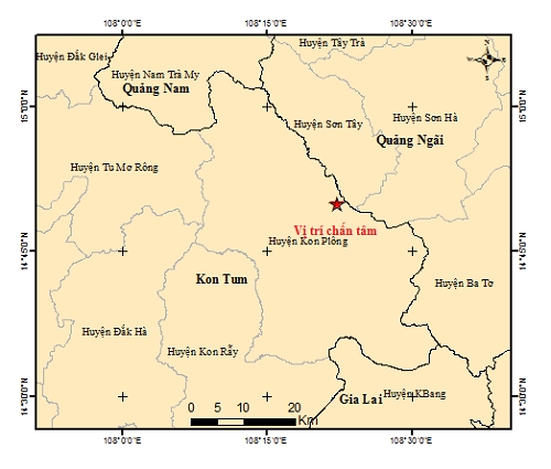 xảy ra 4 trận động đất tại kon tum và quảng nam hình ảnh 1 xay ra 4 tran dong dat tai kon tum va quang nam hinh anh 1