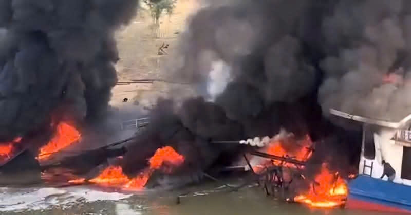 tau cho dau bat ngo boc chay du doi khien 3 nguoi bi thuong o ninh binh hinh anh 1