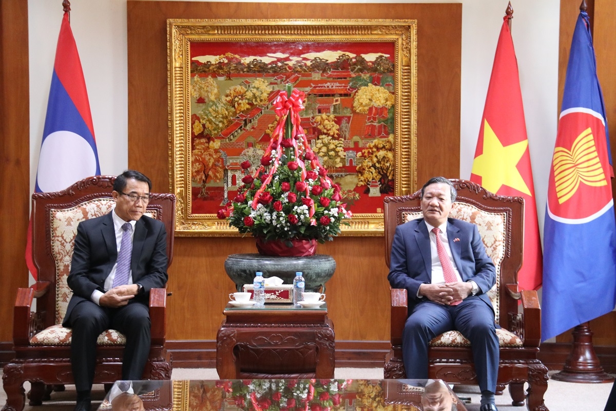 Lãnh đạo Lào chúc mừng 95 năm Ngày thành lập Đảng Cộng sản Việt Nam