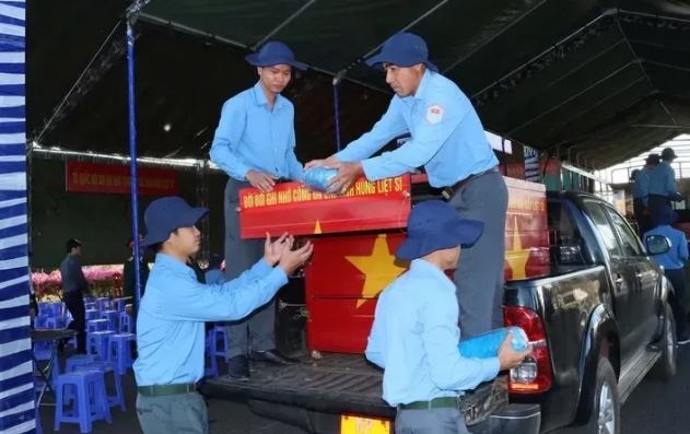 Remains of fallen Vietnamese soldiers repatriated from Cambodia