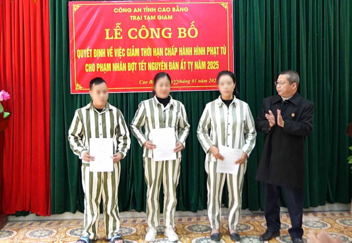 Cao Bằng công bố giảm án cho phạm nhân dịp Tết Nguyên đán Ất Tỵ 2025