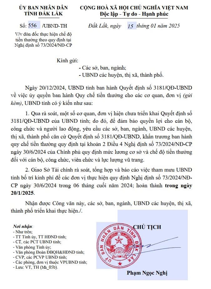 nguy co mat thuong theo nghi dinh 73, ubnd tinh Dak lak ra van ban chi dao hinh anh 1