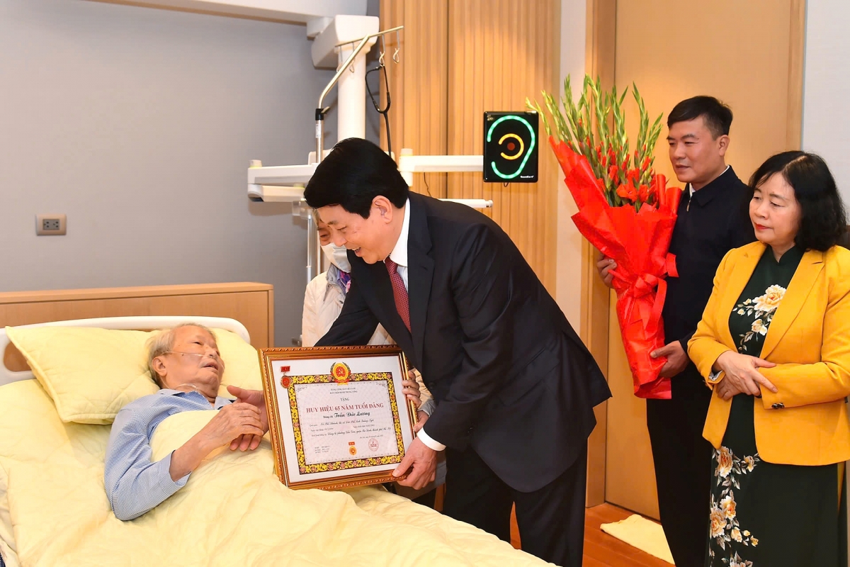 nguyen chu tich nuoc tran Duc luong nhan huy hieu 65 nam tuoi dang hinh anh 1