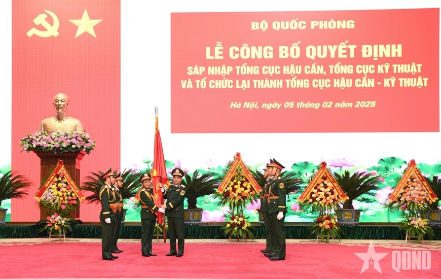 bo quoc phong cong bo quyet dinh sap nhap tong cuc hau can va tong cuc ky thuat hinh anh 1