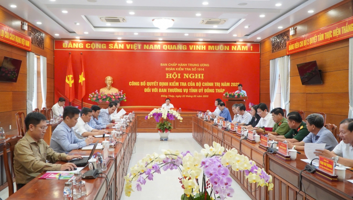 Công bố quyết định kiểm tra của Bộ Chính trị với Ban Thường vụ Tỉnh ủy Đồng Tháp