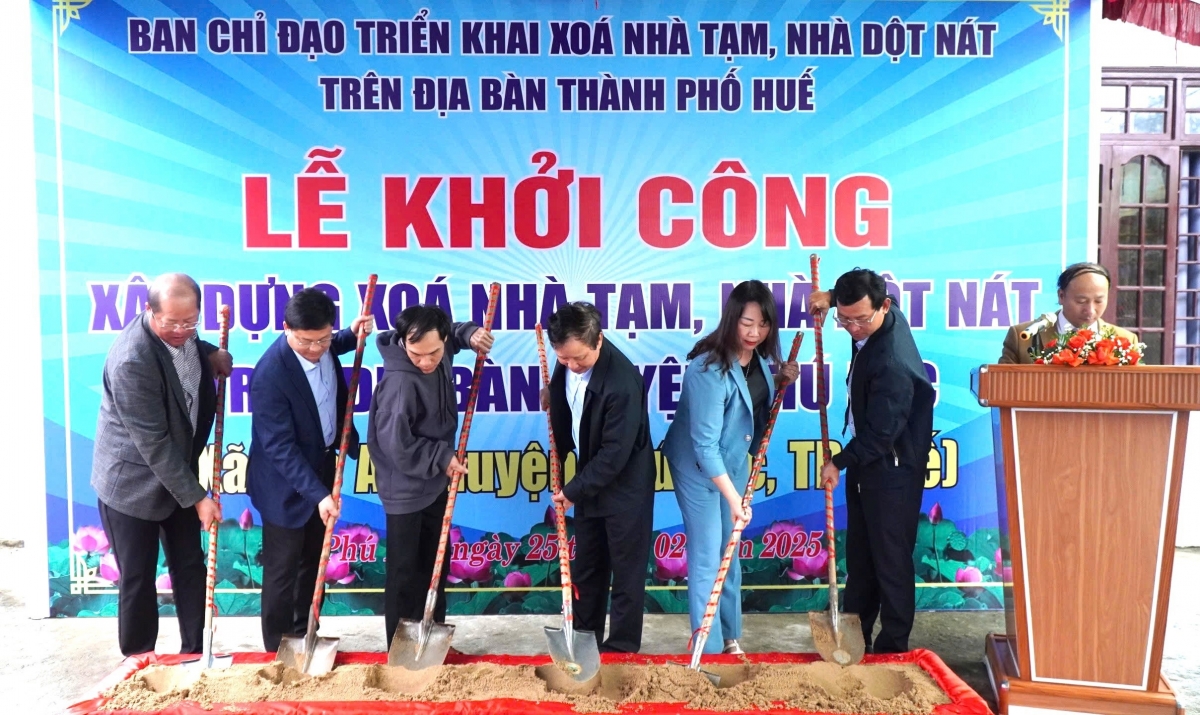 thành phố huế khởi công xoá nhà tạm, nhà dột nát tại huyện phú lộc hình ảnh 1 thanh pho hue khoi cong xoa nha tam, nha dot nat tai huyen phu loc hinh anh 1