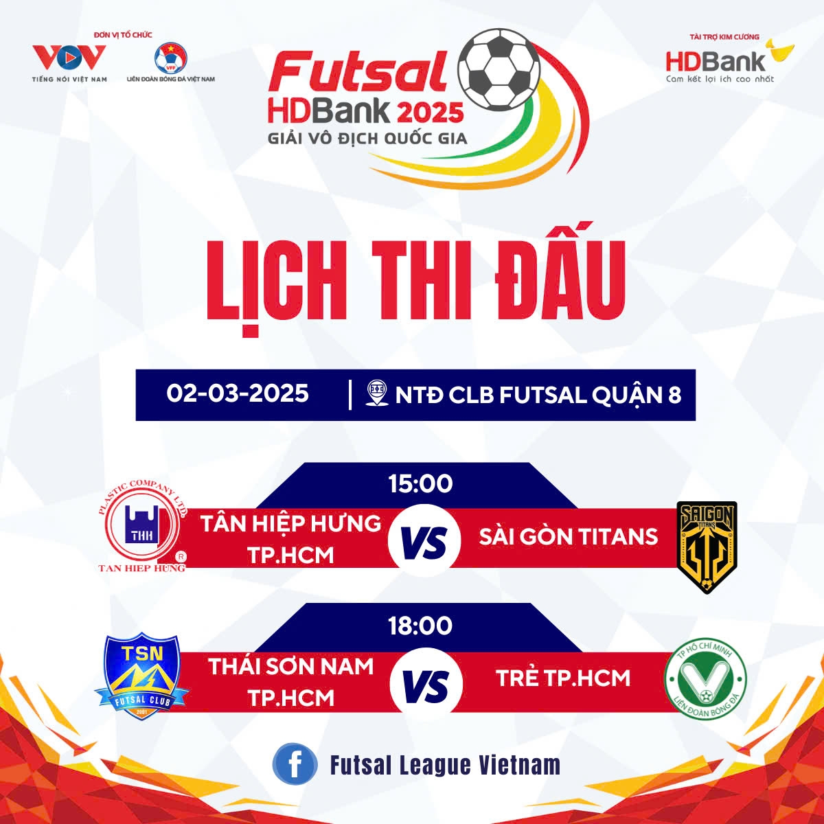 lich thi dau vong 3 giai futsal hdbank vDqg 2025 hinh anh 2