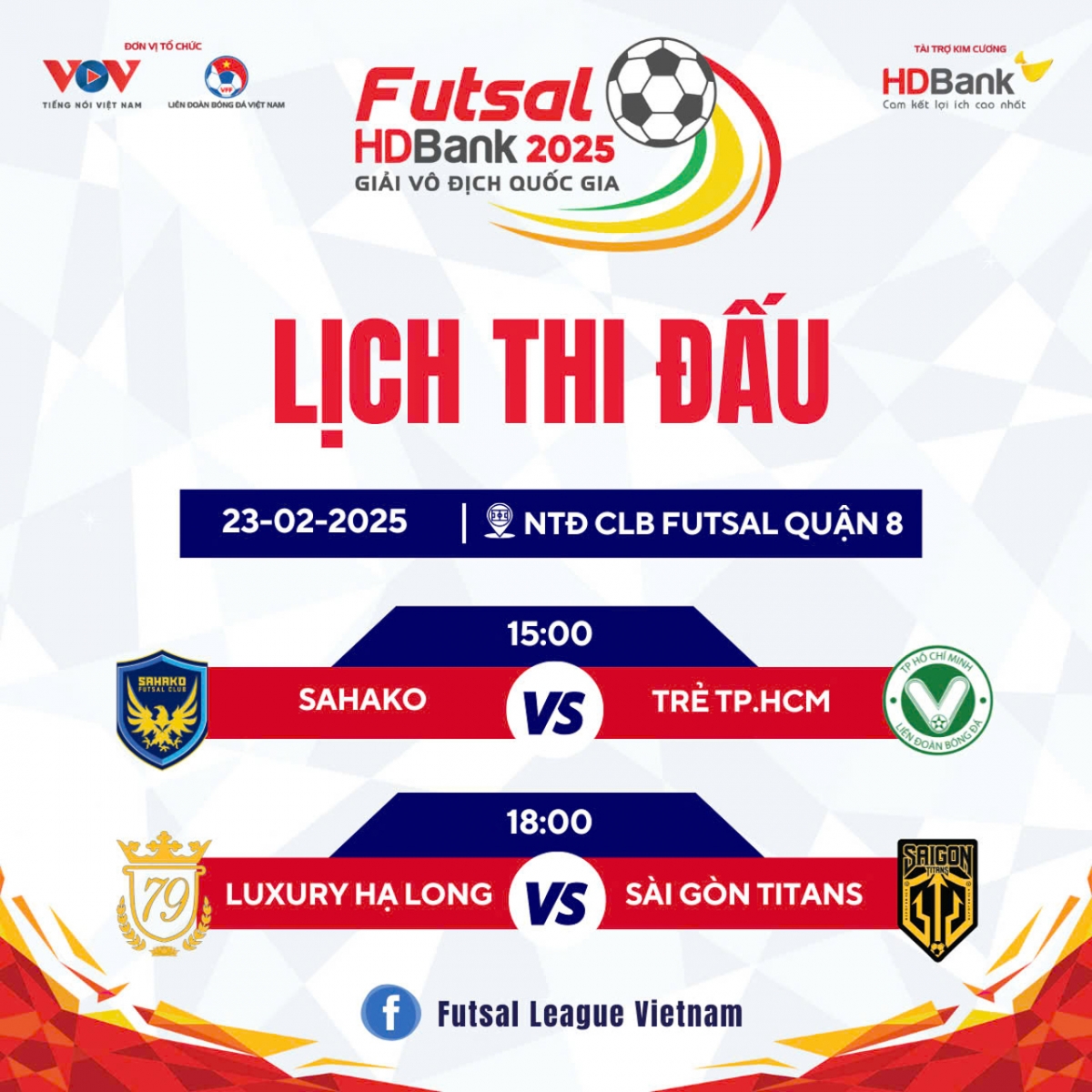 lich thi dau luot 2 giai futsal hdbank vDqg 2025 hinh anh 2