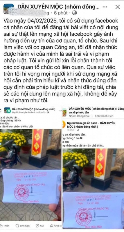 xử lý đối tượng đăng thông tin sai sự thật, xuyên tạc về công an xã hình ảnh 2 xu ly doi tuong dang thong tin sai su that, xuyen tac ve cong an xa hinh anh 2