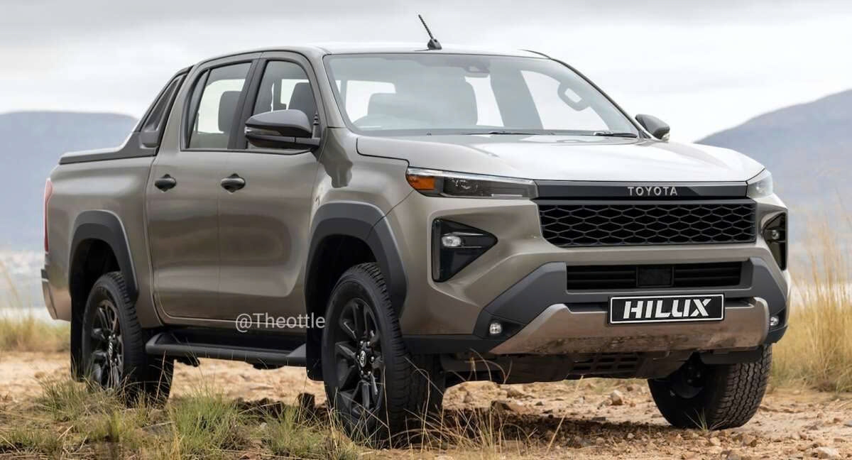 Bản phác thảo thiết kế mới của Toyota Hilux do chuyên gia dựng ảnh Theophilus Chin thực hiện