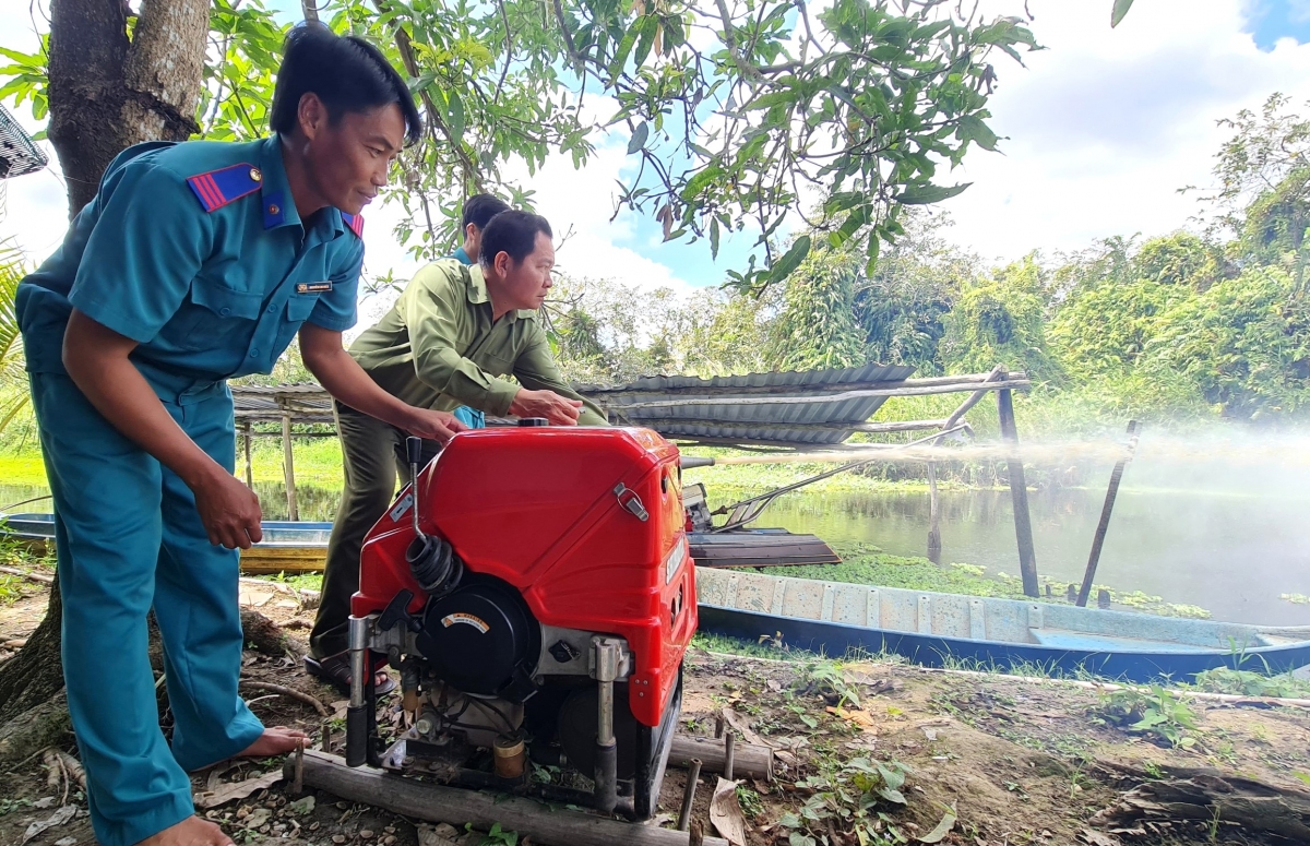 Nhiều diện tích rừng báo cháy nguy hiểm tại Cà Mau