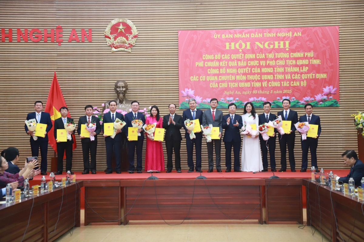 7 sở mới thành lập của Nghệ An có 35 phó giám đốc