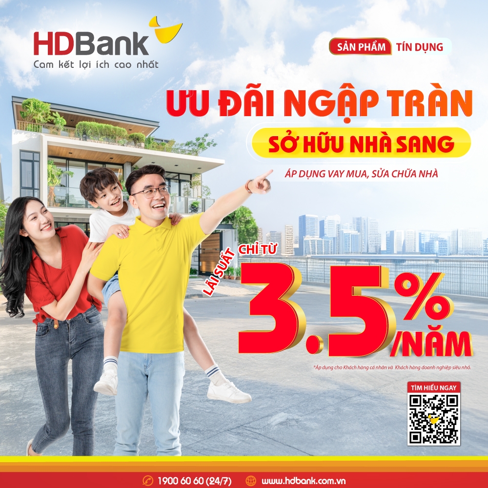 Mua nhà không khó với ưu đãi cực to: Lãi suất từ 3,5% với 50 năm thời hạn
