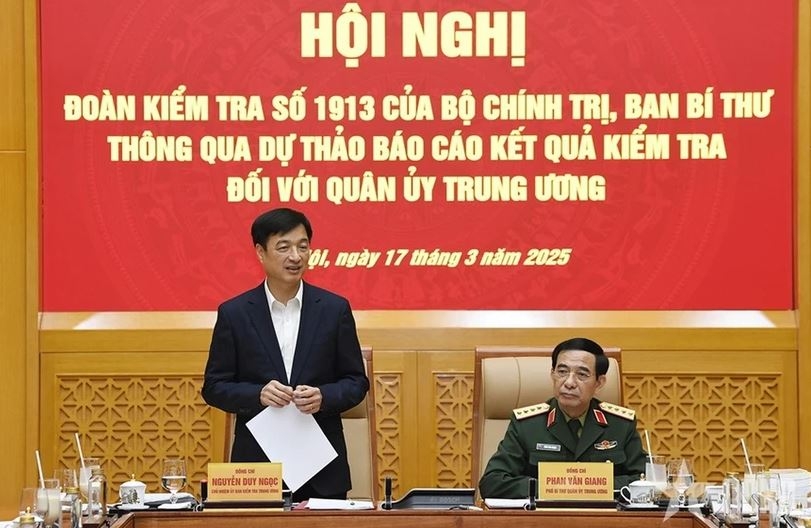 Thông qua Dự thảo Báo cáo kết quả kiểm tra đối với Quân ủy Trung ương