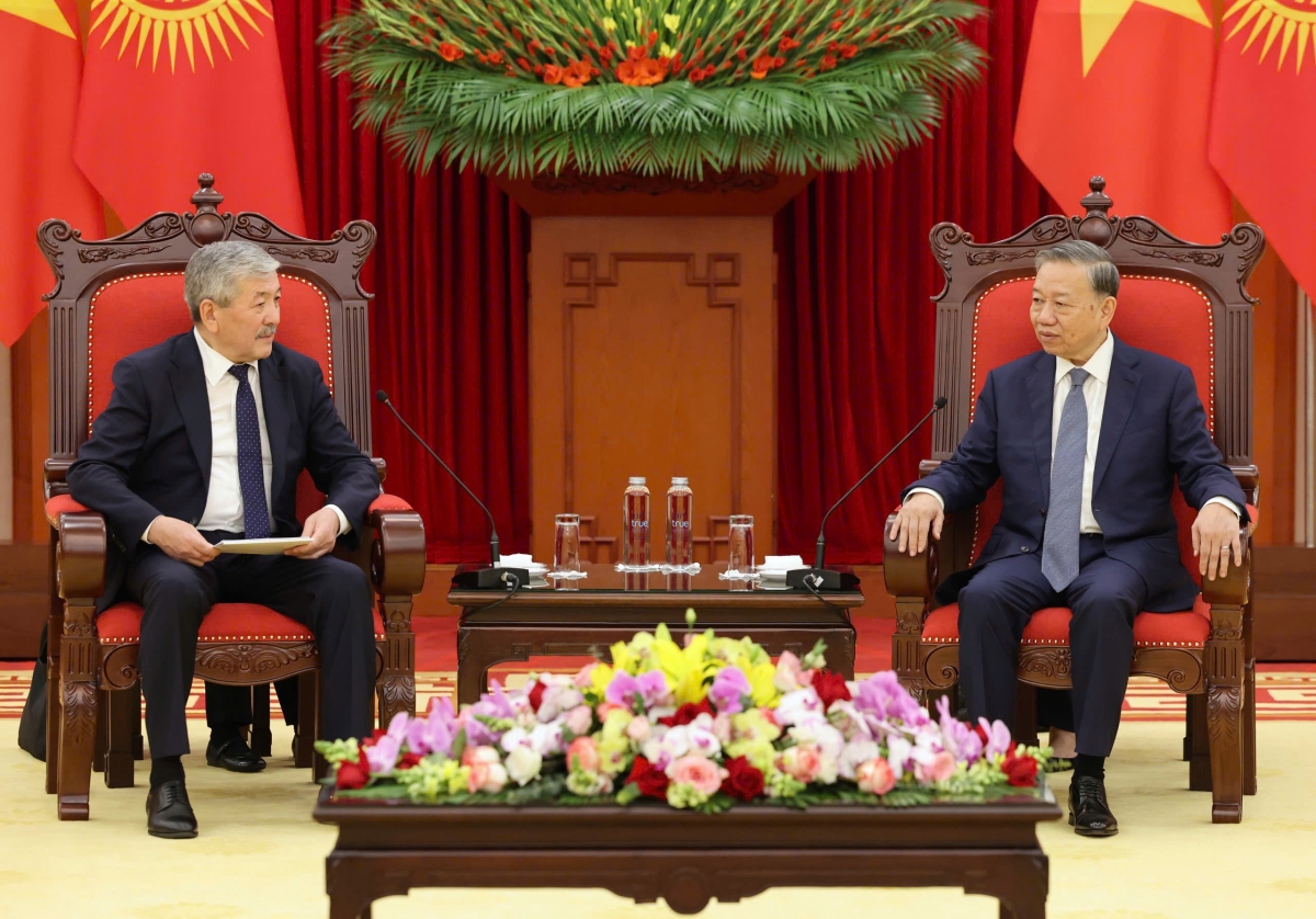Tổng Bí thư Tô Lâm tiếp Thủ tướng Cộng hòa Kyrgyzstan Adylbek Kasymaliev