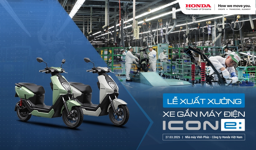 honda viet nam xuat xuong xe gan may dien icon e dau tien hinh anh 1