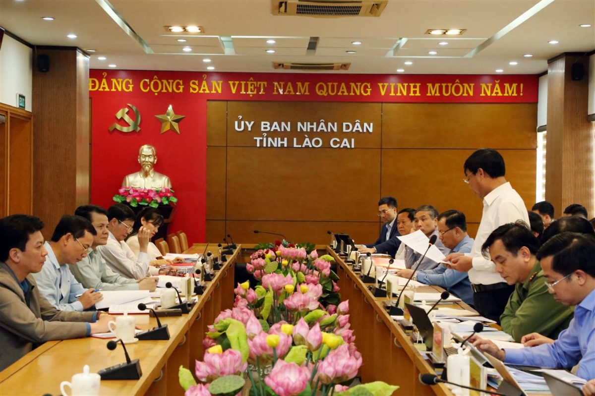 Đoàn kiểm tra của bộ chính trị làm việc tại lào cai hình ảnh 1 Doan kiem tra cua bo chinh tri lam viec tai lao cai hinh anh 1