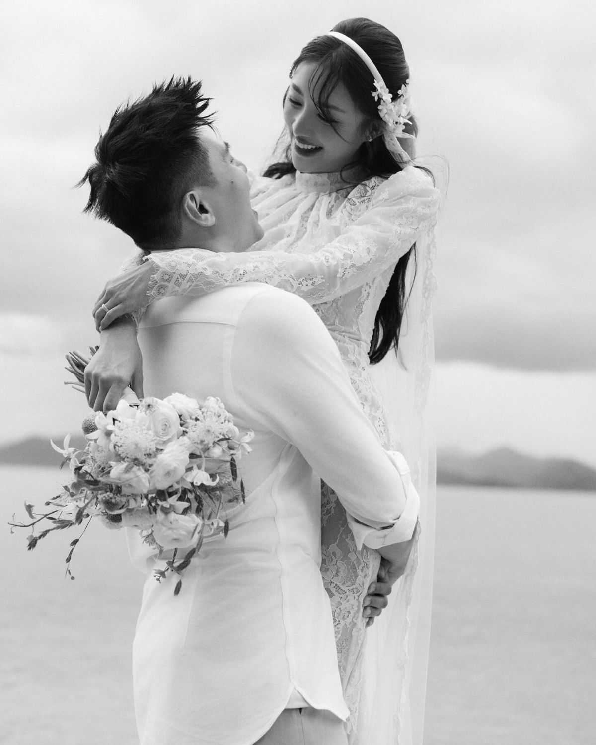 Ảnh cưới ngọt ngào của salim bên chồng doanh nhân cùng con gái hình ảnh 1 Anh cuoi ngot ngao cua salim ben chong doanh nhan cung con gai hinh anh 1