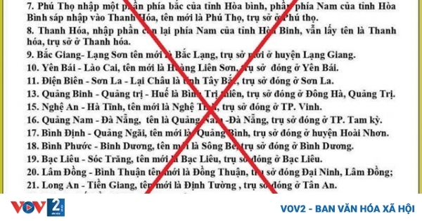 Xử lý vì tung tin sai sự thật về sáp nhập tỉnh thành