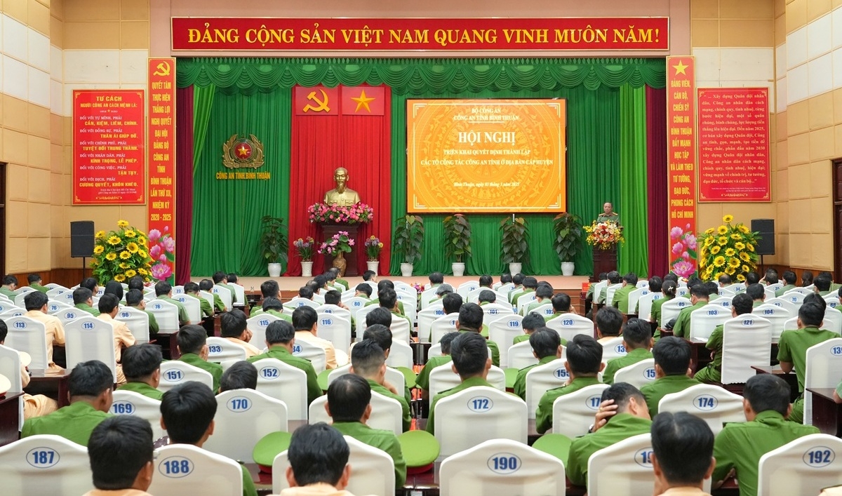 thanh lap 9 to cong tac cong an tinh o dia ban cap huyen cua binh thuan hinh anh 1