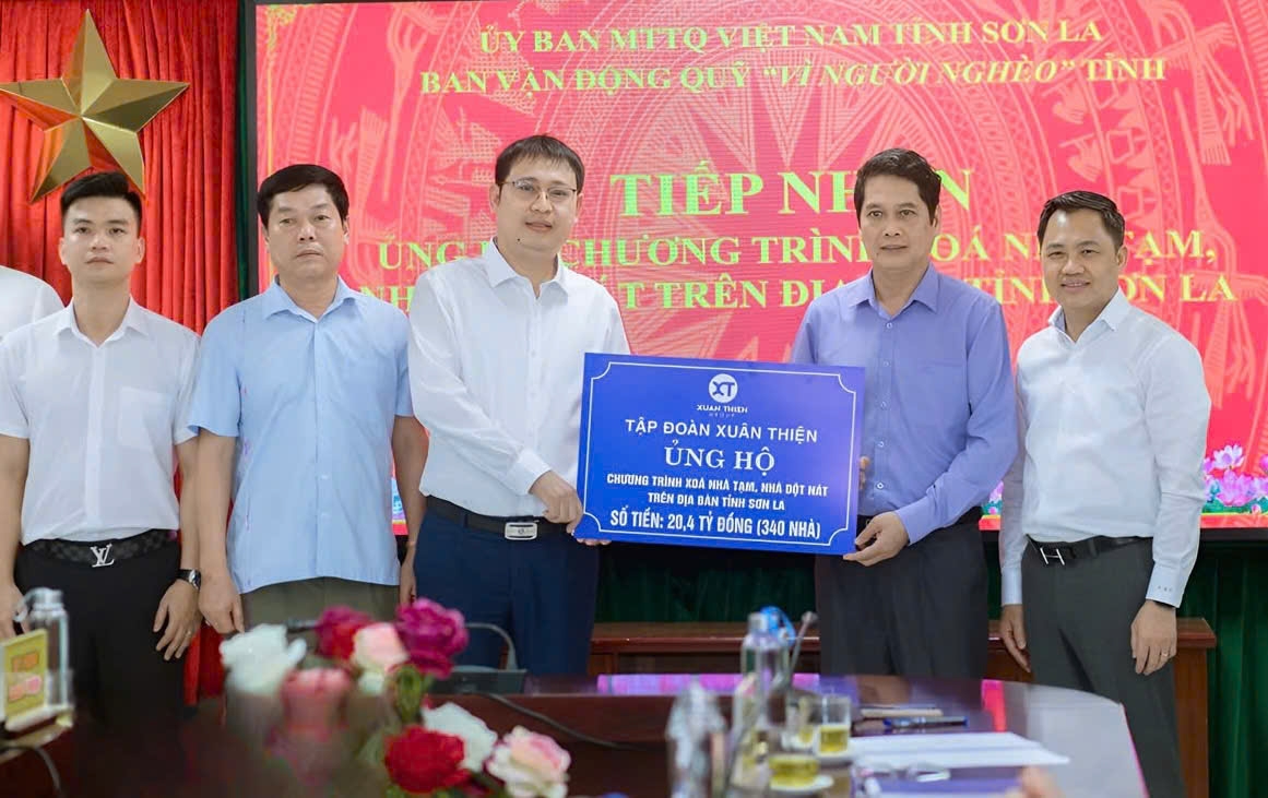 tập đoàn xuân thiện ủng hộ sơn la hơn 20 tỷ đồng xoá nhà tạm, dột nát hình ảnh 1 tap doan xuan thien ung ho son la hon 20 ty dong xoa nha tam, dot nat hinh anh 1