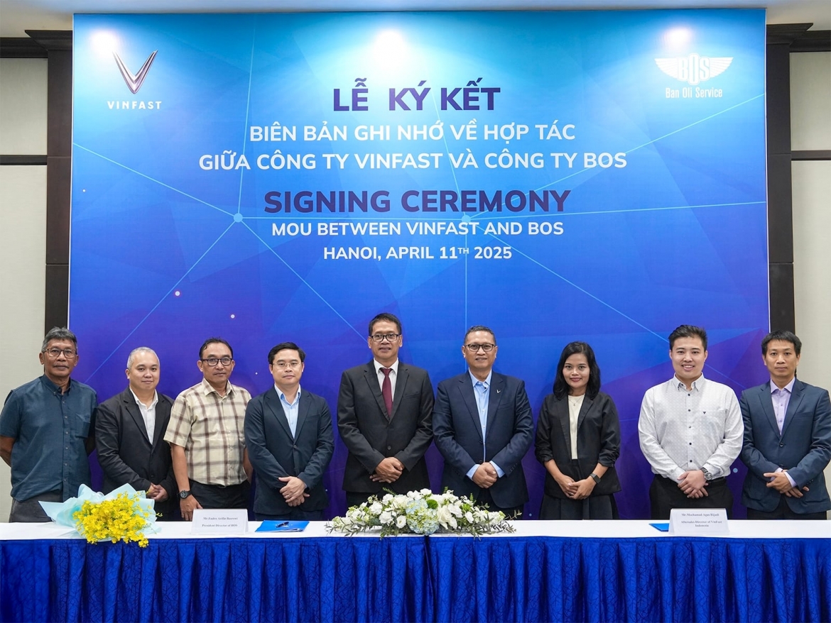 vinfast hop tac voi bengkel bos, mo rong mang luoi xuong dich vu tai indonesia hinh anh 2